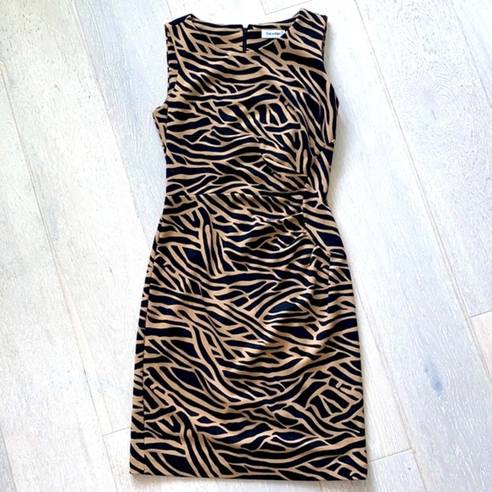 Calvin Klein Business Dress. size 4, Tiger Print 🐯 Sexy. ❤️